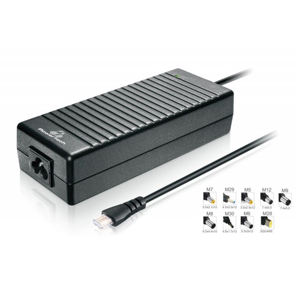 POWERTECH φορτιστής laptop PT-373, Universal, 120 watt, 9 tips