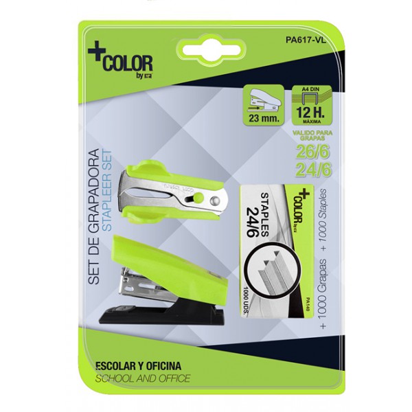 MP mini συρραπτικό/αποσυρραπτικό με ανταλλακτικά PA617, 24/6, πράσινο MP mini συρραπτικό/αποσυρραπτικό με ανταλλακτικά PA617, 24/6, πράσινο