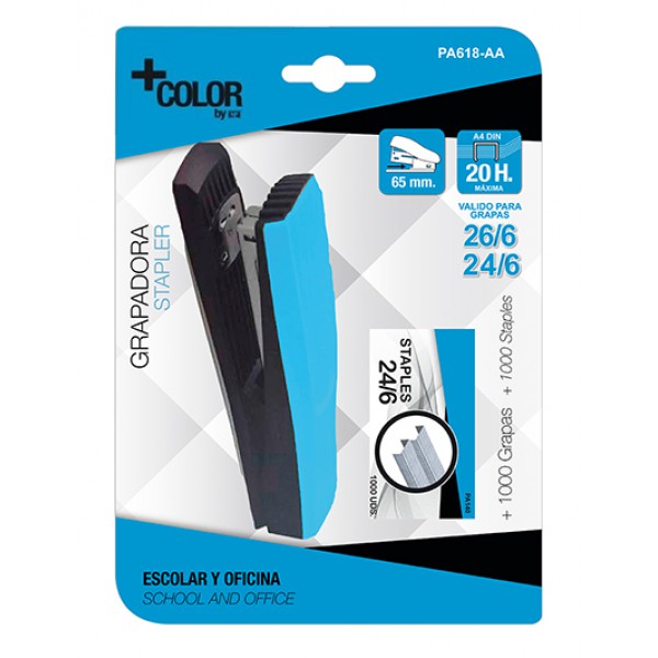 MP συρραπτικό με ανταλλακτικά PA618-AA, 24/6-26/6, μπλε