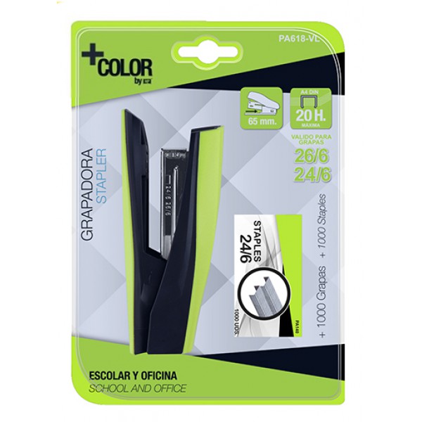 MP συρραπτικό με ανταλλακτικά PA618-VL, 24/6-26/6, πράσινο MP συρραπτικό με ανταλλακτικά PA618-VL, 24/6-26/6, πράσινο