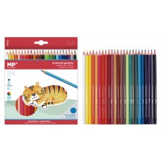 MP χρωματιστές ξυλομπογιές PP804, 24τμχ