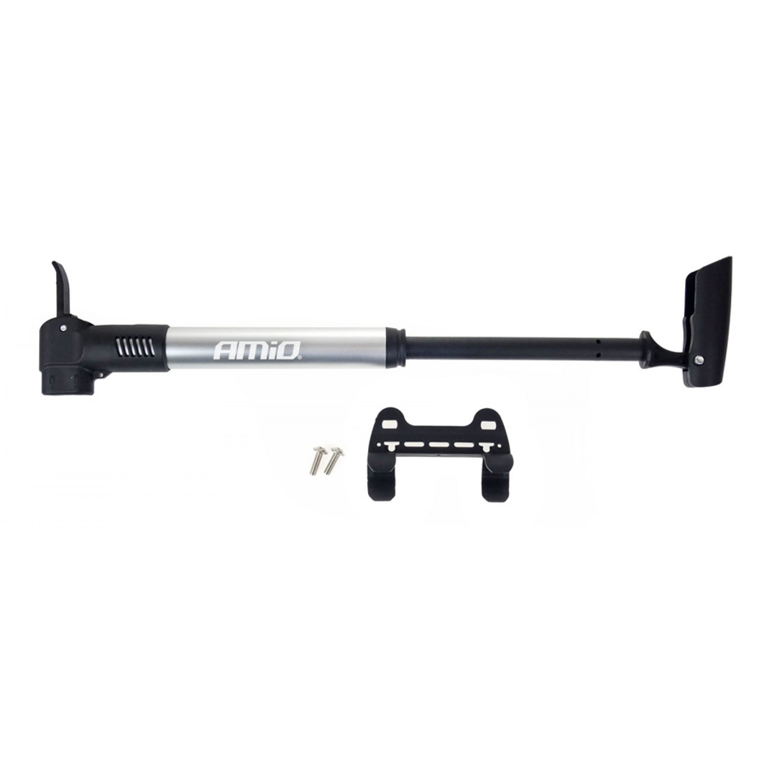 AMIO τρόμπα ποδηλάτου αλουμινίου PU01, 28cm, ασημί