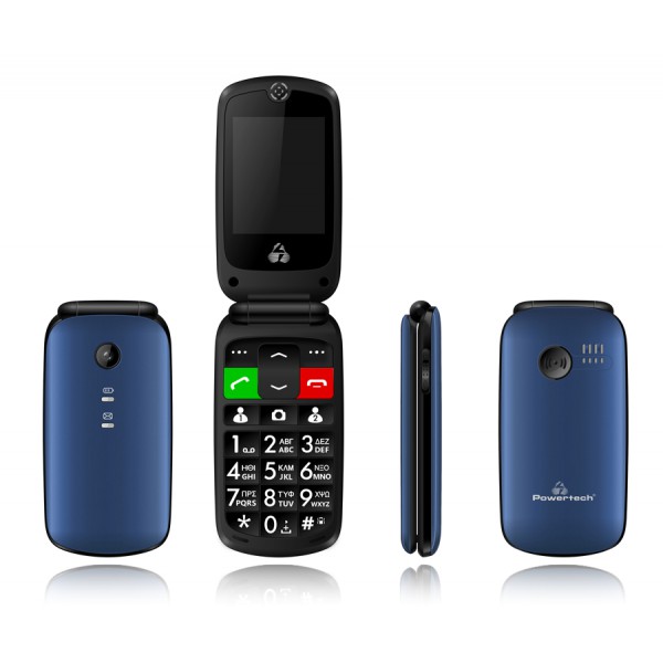 POWERTECH Κινητό Τηλέφωνο Sentry IV PTM-17, SOS Call, με φακό, μπλε