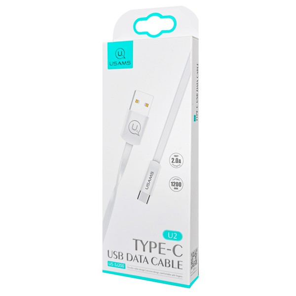 USAMS Καλώδιο USB σε Type-C US-SJ200, 1.2m, λευκό