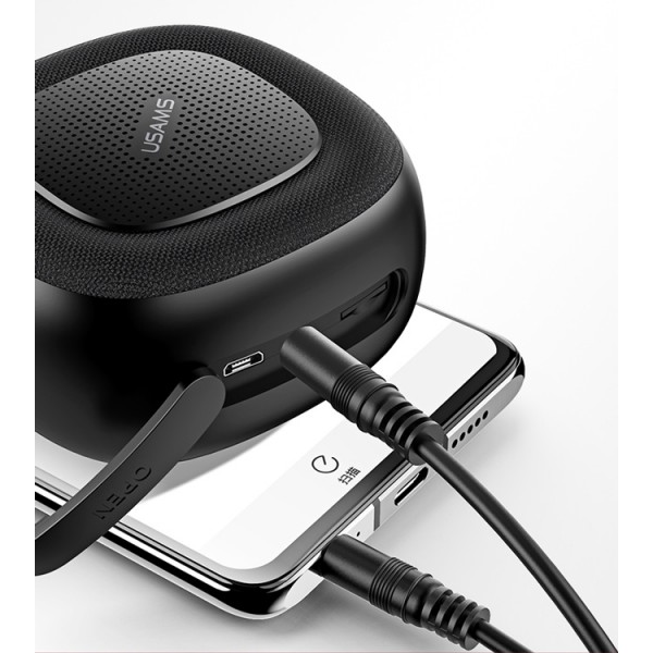 USAMS Φορητό ηχείο Mofa YX4LY01, BT/3.5mm/SD Card, 600mAh, μαύρο
