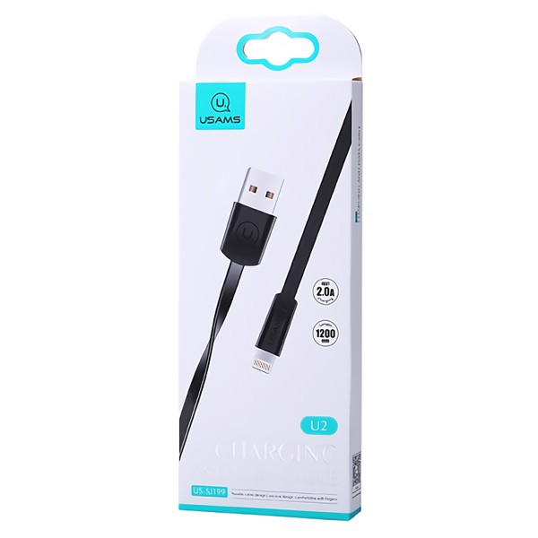 USAMS Καλώδιο USB σε Lightning US-SJ199, 1.2m, μαύρο USAMS Καλώδιο USB σε Lightning US-SJ199, 1.2m, μαύρο