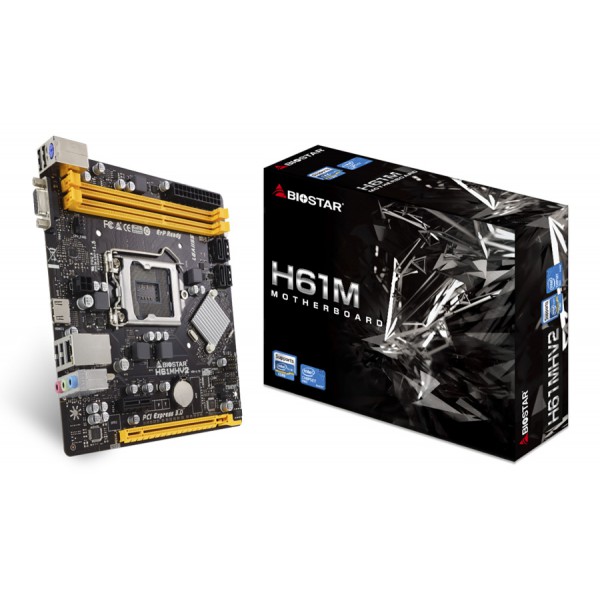BIOSTAR Μητρική H61MHV2, 2x DDR3, s1155, 8x USB 2.0 HDMI, mATX, Ver. 7.0 BIOSTAR Μητρική H61MHV2, 2x DDR3, s1155, 8x USB 2.0 HDMI, mATX, Ver. 7.0