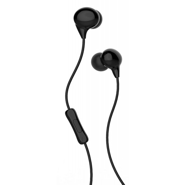 USAMS earphones με μικρόφωνο EP-9, 9mm, 1.2m, μαύρα