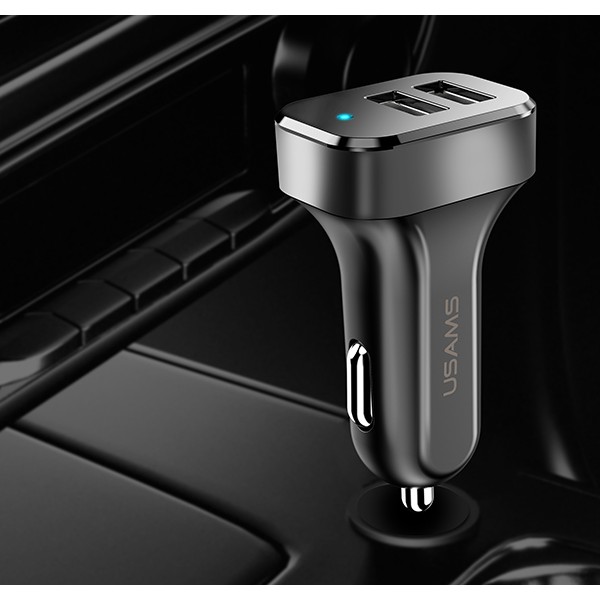 USAMS φορτιστής αυτοκινήτου C13 & καλώδιο 3 σε 1, 2x USB, 2.1A, μαύρο USAMS φορτιστής αυτοκινήτου C13 & καλώδιο 3 σε 1, 2x USB, 2.1A, μαύρο