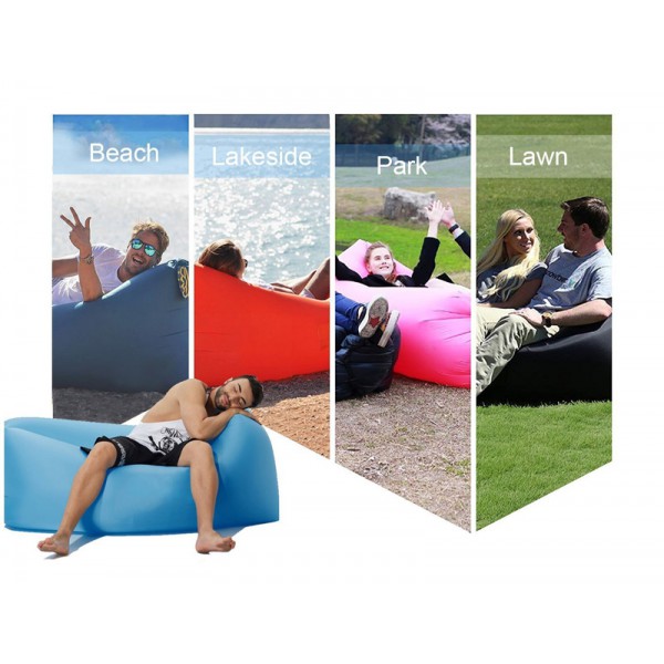 Φουσκωτό στρώμα lazy bag TMV-0028 με τσάντα μεταφοράς, 230x70cm, μπλε Φουσκωτό στρώμα lazy bag TMV-0028 με τσάντα μεταφοράς, 230x70cm, μπλε