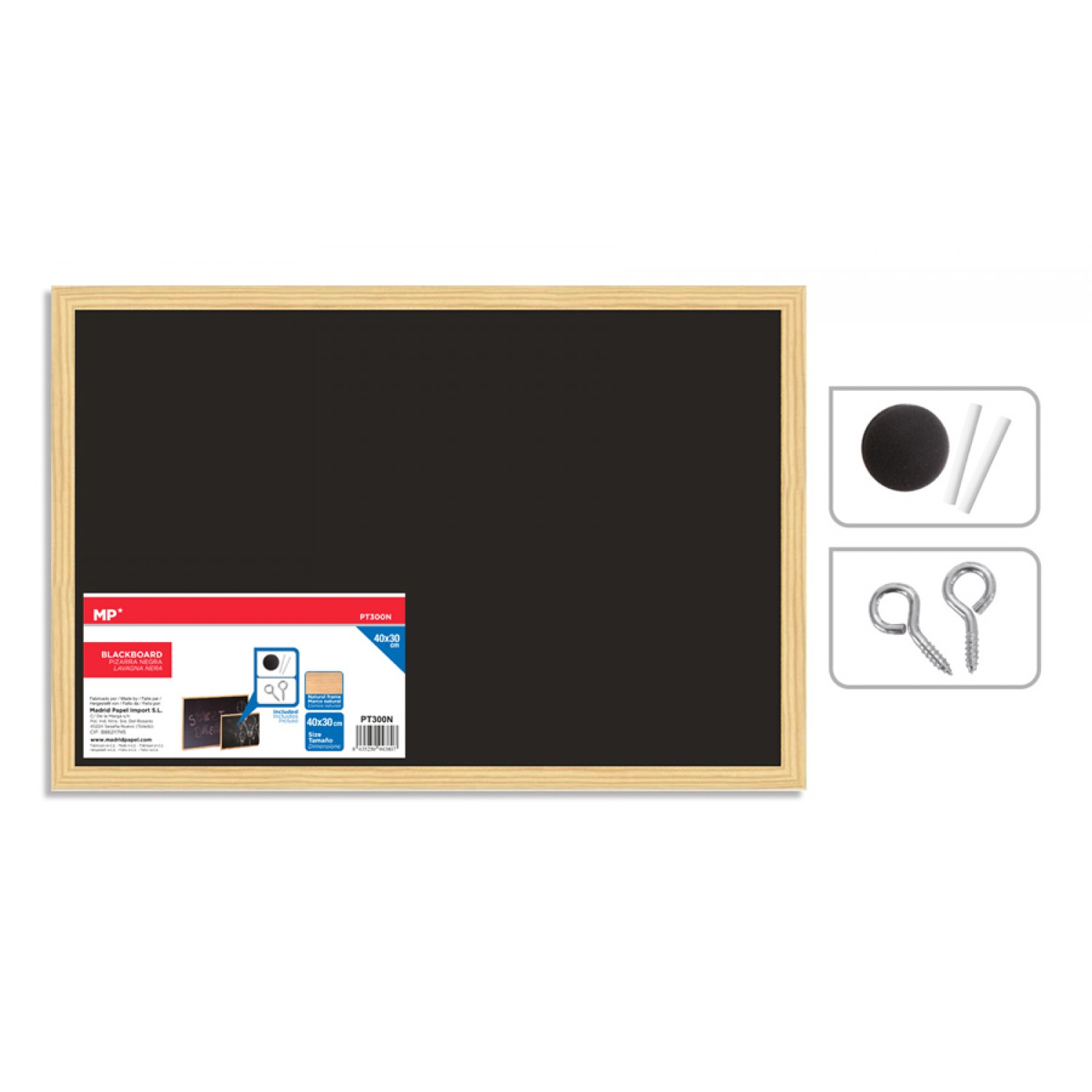 MP Πίνακας μαύρος με κιμωλίες PT300N, 40 x 30cm MP Πίνακας μαύρος με κιμωλίες PT300N, 40 x 30cm