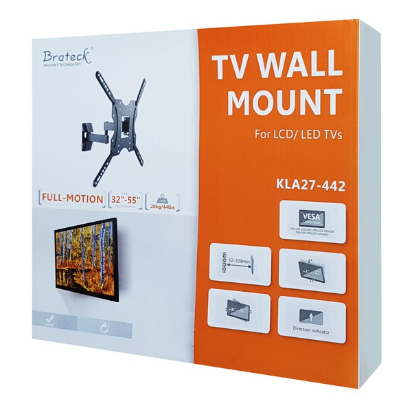 BRATECK επιτοίχια βάση KLA27-442 για τηλεόραση 32-55", full motion, 20kg BRATECK επιτοίχια βάση KLA27-442 για τηλεόραση 32-55", full motion, 20kg
