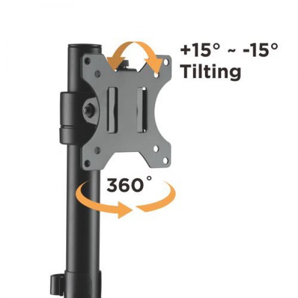 BRATECK Βάση γραφείου LDT40-G01 για οθόνη 17" - 32", 8kg BRATECK Βάση γραφείου LDT40-G01 για οθόνη 17" - 32", 8kg