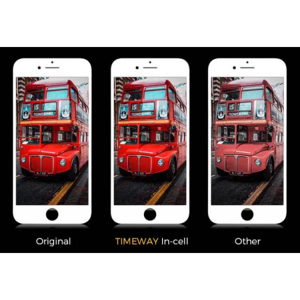 TW INCELL LCD ILCD-002 για iPhone 6, camera-sensor ring, earmesh, λευκή
