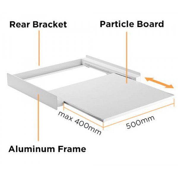 BRATECK Βάση σύνδεσης πλυντηρίου/στεγνωτηρίου WDS-01, με συρτάρι, λευκή BRATECK Βάση σύνδεσης πλυντηρίου/στεγνωτηρίου WDS-01, με συρτάρι, λευκή