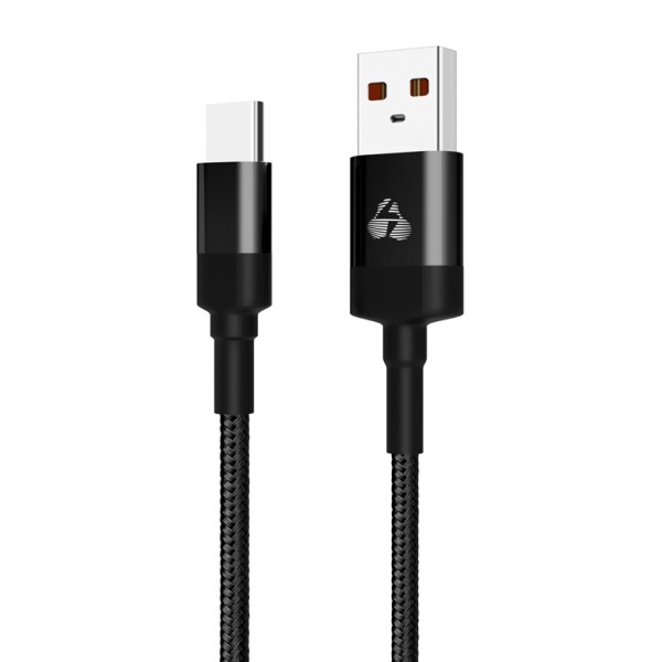 POWERTECH Καλώδιο USB σε USB-C eco round PTR-0081, copper, 1m, μαύρο POWERTECH Καλώδιο USB σε USB-C eco round PTR-0081, copper, 1m, μαύρο