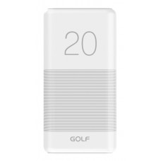 GOLF Power bank Candy G81 20000mAh, 2x output, 2.1A, λευκό