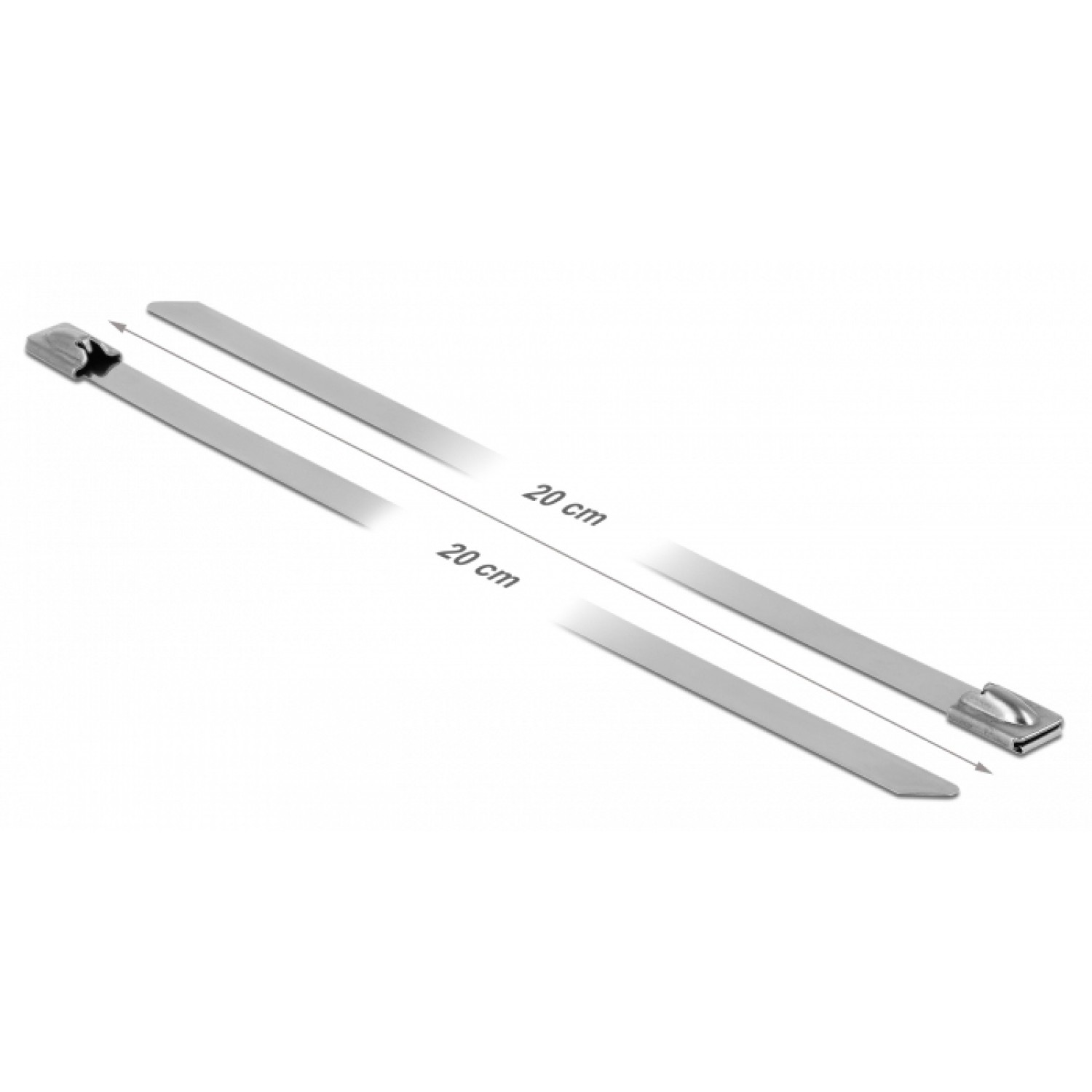 DELOCK μεταλλικός σφιγκτήρας καλωδίων 18771, 200x7.9mm, 10τμχ