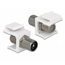 POWERTECH adapter καλωδίου κεραίας TV CAB-N155 για patch panel, λευκό