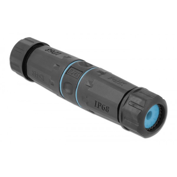 DELOCK αδιάβροχος αμφίδρομος σύνδεσμος RJ45 Cat.6A 86693, μπλε DELOCK αδιάβροχος αμφίδρομος σύνδεσμος RJ45 Cat.6A 86693, μπλε