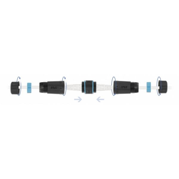 DELOCK αδιάβροχος αμφίδρομος σύνδεσμος RJ45 Cat.6A 86693, μπλε DELOCK αδιάβροχος αμφίδρομος σύνδεσμος RJ45 Cat.6A 86693, μπλε