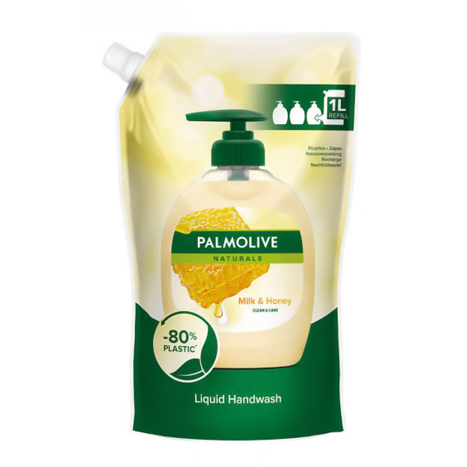 PALMOLIVE κρεμοσάπουνο με γάλα & μέλι, ανταλλακτικό, 1L PALMOLIVE κρεμοσάπουνο με γάλα & μέλι, ανταλλακτικό, 1L