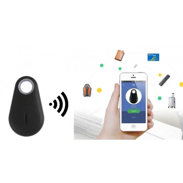 Smart anti-lost μπρελόκ AG410A με bluetooth, για κλειδιά, μαύρο