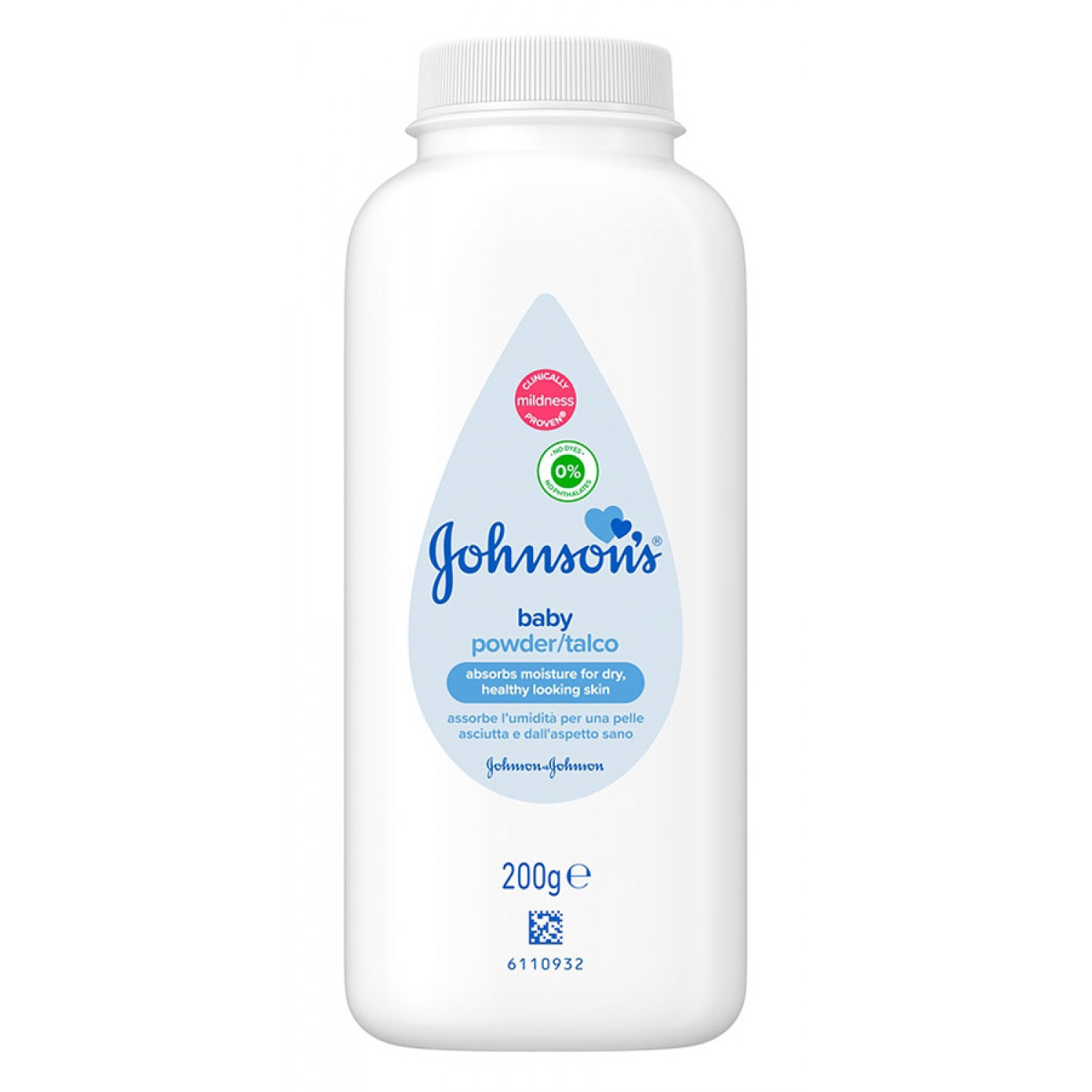 JOHNSON’S Baby Βρεφική Πούδρα, υποαλλεργική, 200gr JOHNSON’S Baby Βρεφική Πούδρα, υποαλλεργική, 200gr