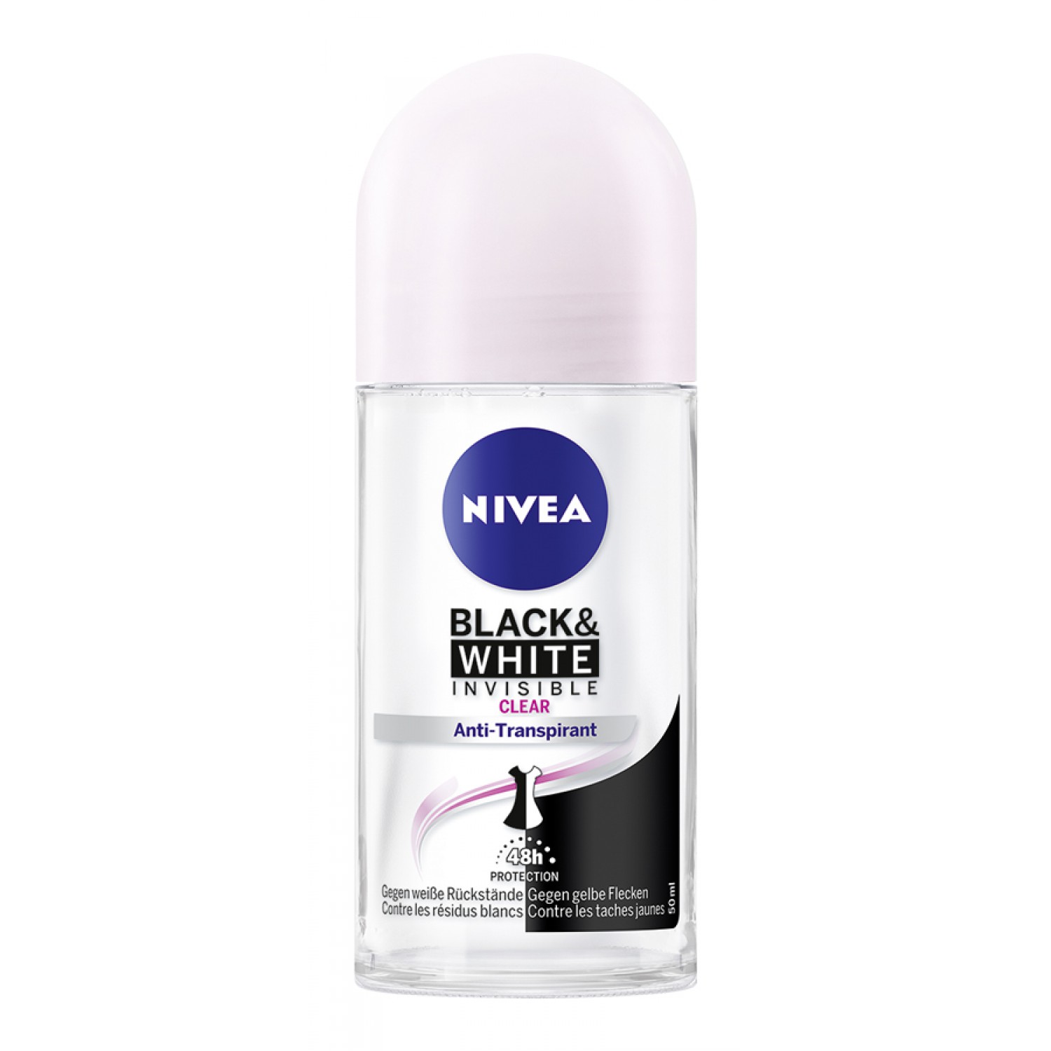 NIVEA αποσμητικό Roll-on Black & White Invisible Original, 50ml
