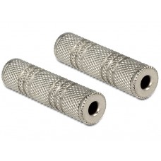 DELOCK Αντάπτορας από 3.5mm σε 3.5mm 65547, μεταλλικός, ασημί