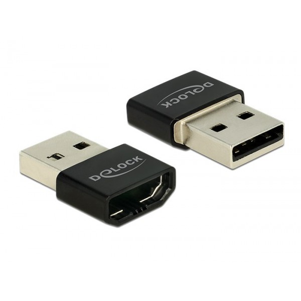 DELOCK αντάπτορας USB σε HDMI-A θηλυκό 65680, μαύρος DELOCK αντάπτορας USB σε HDMI-A θηλυκό 65680, μαύρος