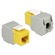 DELOCK Keystone Module RJ45 female, Cat.6 UTP, κίτρινο