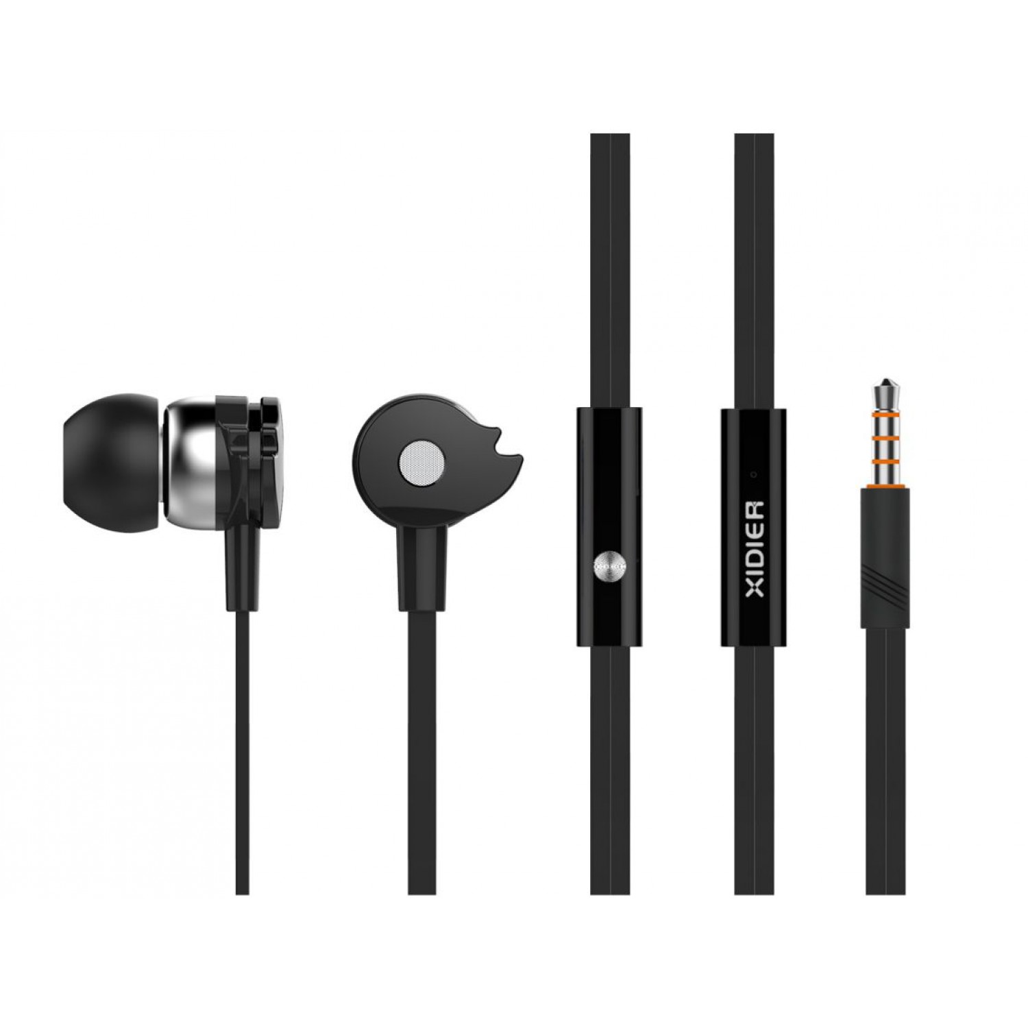 CELEBRAT Earphones με μικρόφωνο D1, 10mm, 3,5mm, 1.2m flat, μαύρα CELEBRAT Earphones με μικρόφωνο D1, 10mm, 3,5mm, 1.2m flat, μαύρα