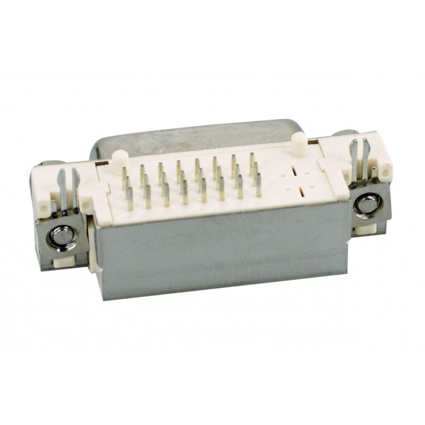 DVI Connector - DVI 24+1, Nickel,  White