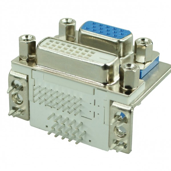 DVI Connector - DVI 24+1, Nickel,  White