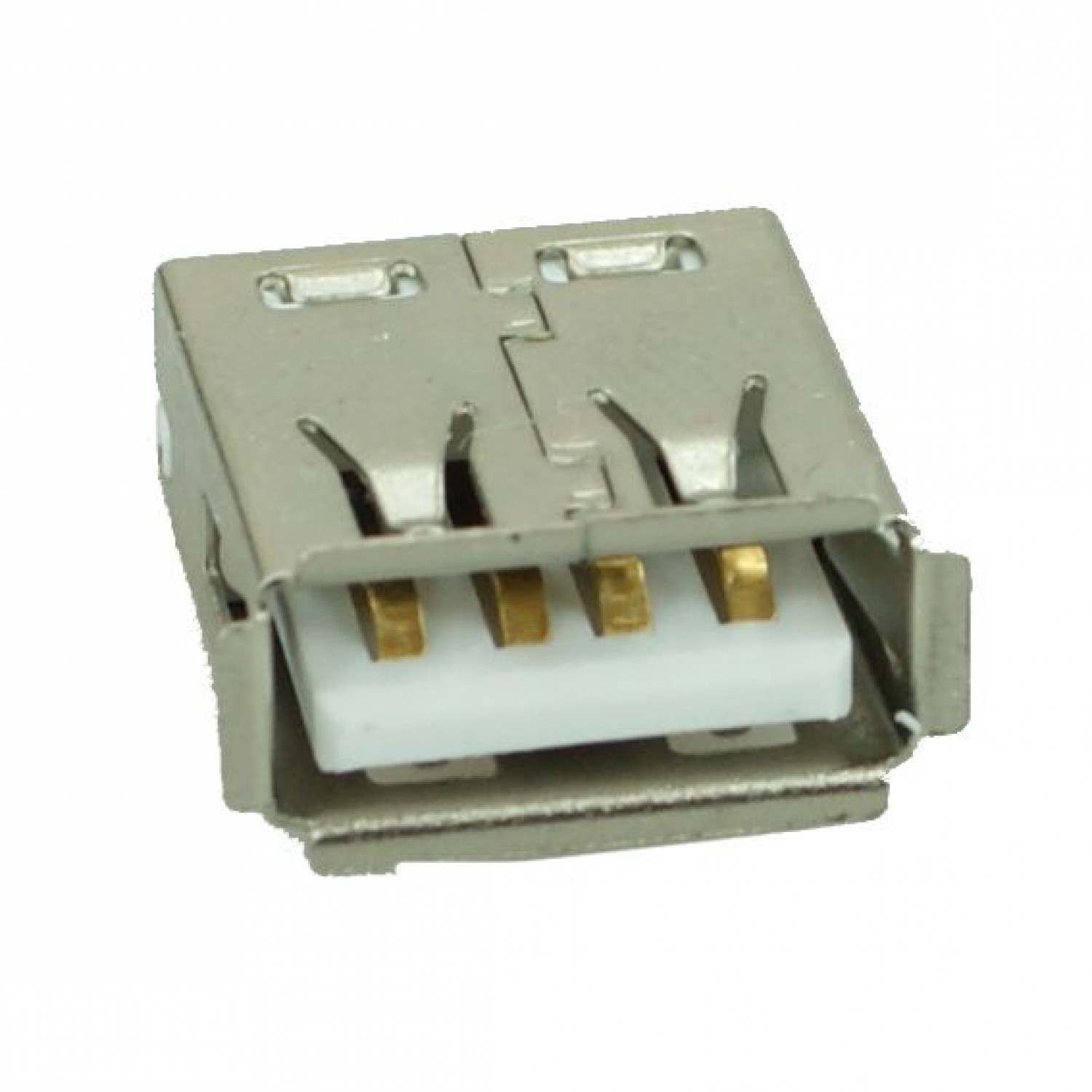 USB 2.0 Connector A TYPE, MID ONE Solder, Silver/White