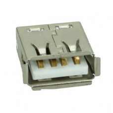 USB 2.0 Connector A TYPE, MID ONE Solder, Silver/White