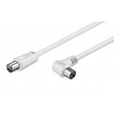 POWERTECH καλώδιο κεραίας CAB-V023, αρσενικό σε θηλυκό 90°, 3m, λευκό