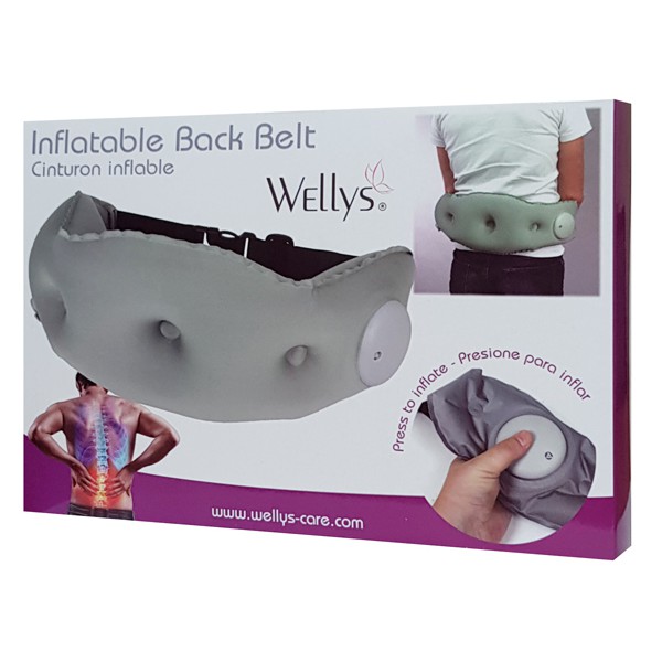 WELLYS φουσκωτή ζώνη μέσης 034413, για στήριξη πλάτης, γκρι WELLYS φουσκωτή ζώνη μέσης 034413, για στήριξη πλάτης, γκρι