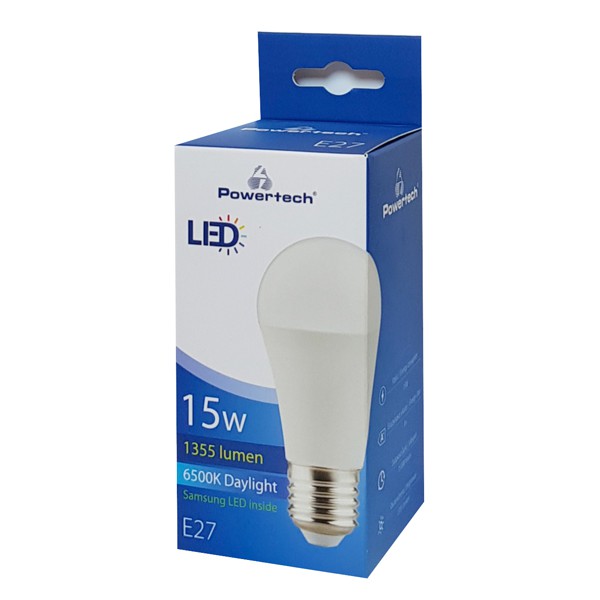 POWERTECH LED Λάμπα E27-007 15W, 6500K, E27, Samsung LED, IC POWERTECH LED Λάμπα E27-007 15W, 6500K, E27, Samsung LED, IC