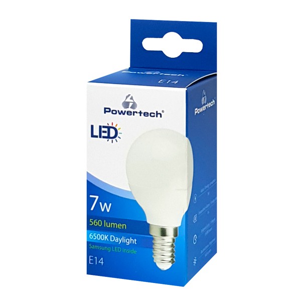 POWERTECH LED Λάμπα Mini Globe E14-008 7W, 6500K, E14, Samsung LED, IC POWERTECH LED Λάμπα Mini Globe E14-008 7W, 6500K, E14, Samsung LED, IC