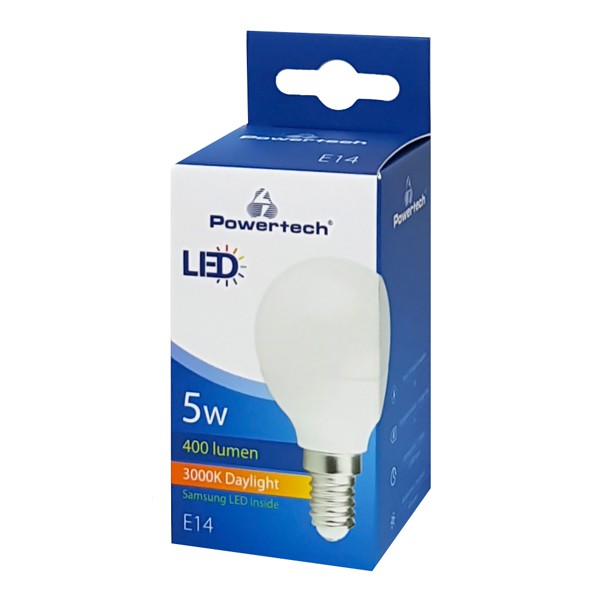 POWERTECH LED Λάμπα Mini Globe E14-007 5W, 3000K, E14, Samsung LED, IC POWERTECH LED Λάμπα Mini Globe E14-007 5W, 3000K, E14, Samsung LED, IC