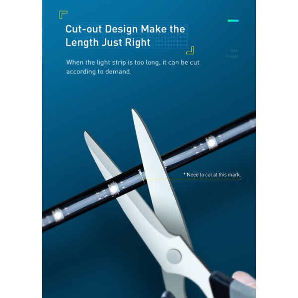 BASEUS LED καλωδιοταινία DGRGB-01, RGB, προέκταση, 1m BASEUS LED καλωδιοταινία DGRGB-01, RGB, προέκταση, 1m