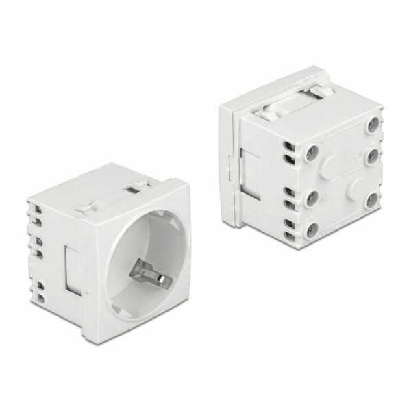 DELOCK module πρίζας ρεύματος Easy 45 81324, 45°, 45x45mm, 10τμχ DELOCK module πρίζας ρεύματος Easy 45 81324, 45°, 45x45mm, 10τμχ