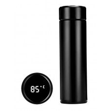 Θερμός AG285E με ένδειξη θερμοκρασίας, 500ml, μαύρος