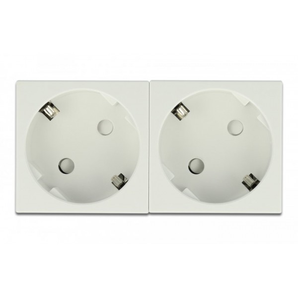 DELOCK διπλό module πρίζας ρεύματος Easy 45 81322, 45°, 45x45mm, 5τμχ DELOCK διπλό module πρίζας ρεύματος Easy 45 81322, 45°, 45x45mm, 5τμχ