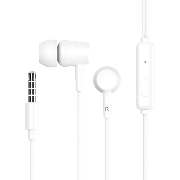 CELEBRAT earphones G13 με μικρόφωνο, 10mm, 3.5mm, 1.2m, λευκό