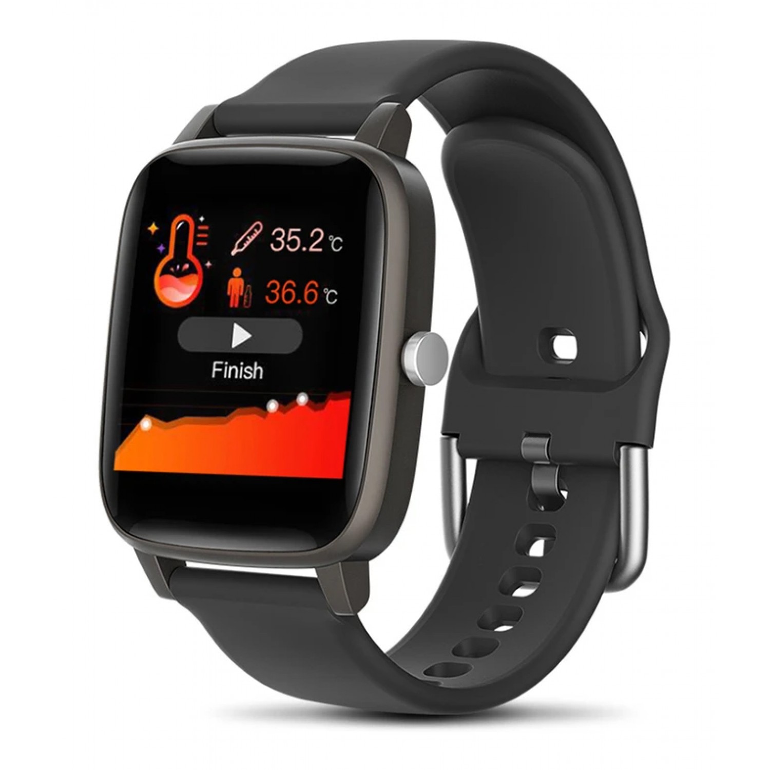 ΙΝΤΙΜΕ Smartwatch T98, 1.4" έγχρωμο, IP67, μέτρηση θερμοκρασίας, μαύρο ΙΝΤΙΜΕ Smartwatch T98, 1.4" έγχρωμο, IP67, μέτρηση θερμοκρασίας, μαύρο