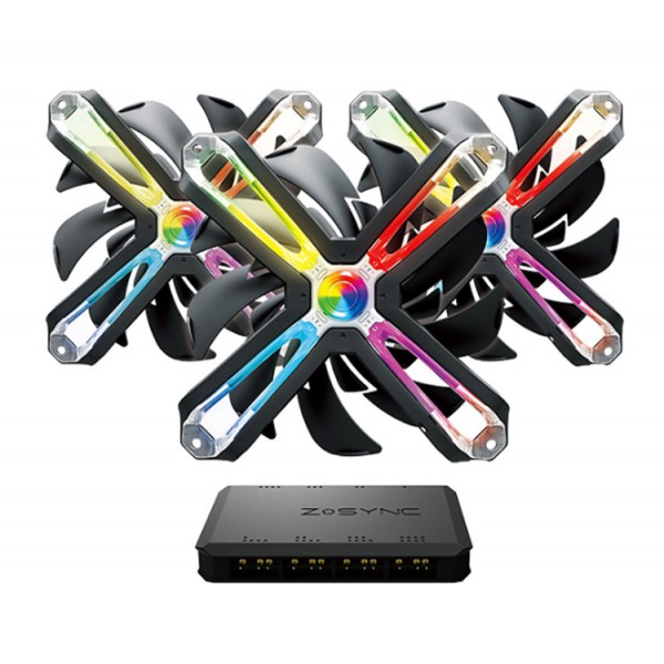 ZALMAN RGB LED kit ανεμιστήρων ZM-SF120A3, Z-Sync controller & 3x SF120 ZALMAN RGB LED kit ανεμιστήρων ZM-SF120A3, Z-Sync controller & 3x SF120