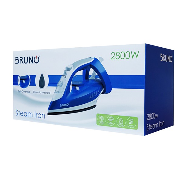 BRUNO σίδερο ατμού BRN-0038, 2800W, κεραμική πλάκα, anti-drip
